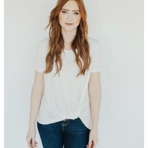 Carlys Favorite Tie T-shirt, Ivory